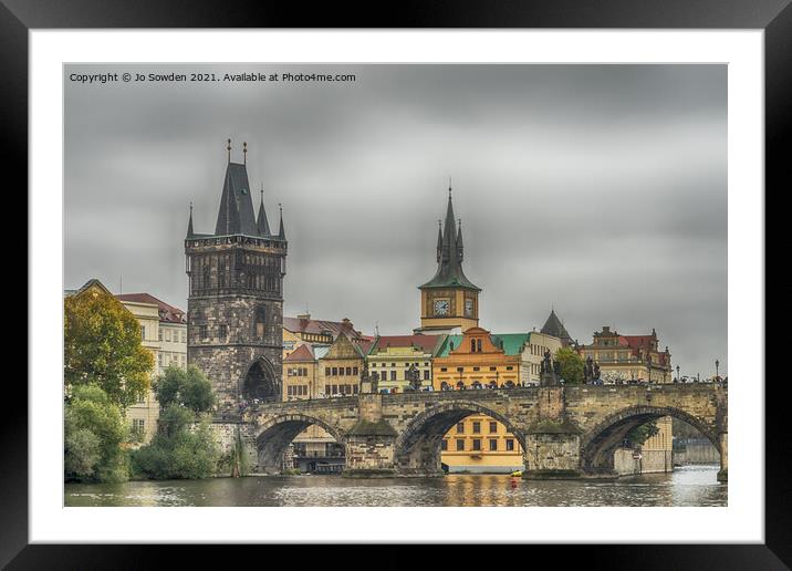 Prague Cityscape Framed Mounted Print by Jo Sowden