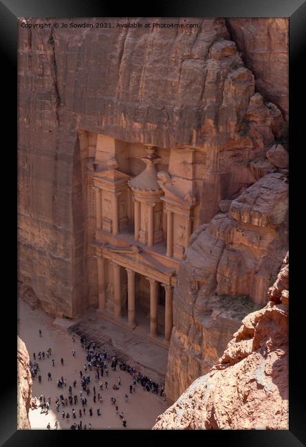 The Treasury, Petra, Jordan Framed Print by Jo Sowden