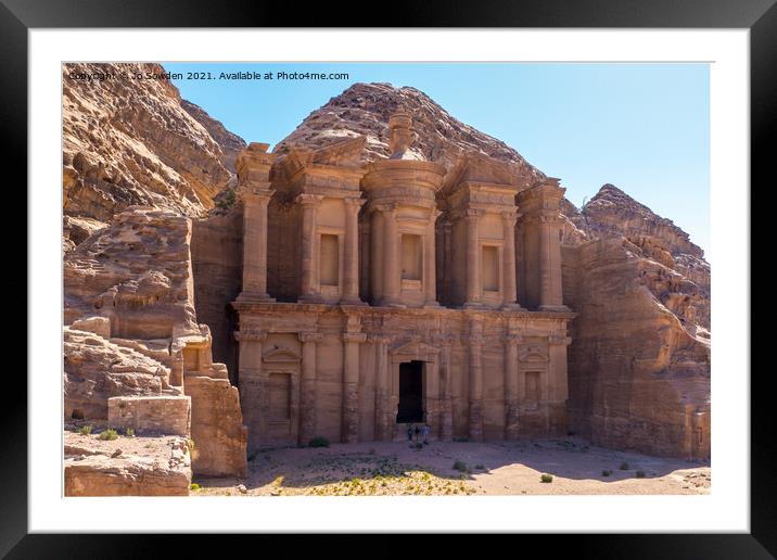 Monastery, Petra, Jordan Framed Mounted Print by Jo Sowden