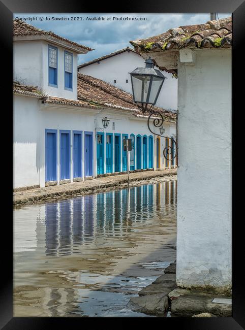 Refections in Blue Framed Print by Jo Sowden