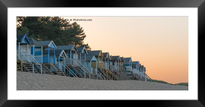 Wells Beach Huts (4) Framed Mounted Print by Jo Sowden