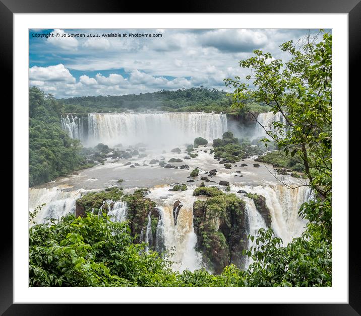 Iguazu Falls, South America (4) Framed Mounted Print by Jo Sowden