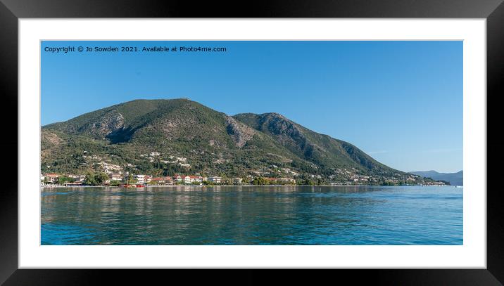 Nidri, Lefkada Framed Mounted Print by Jo Sowden