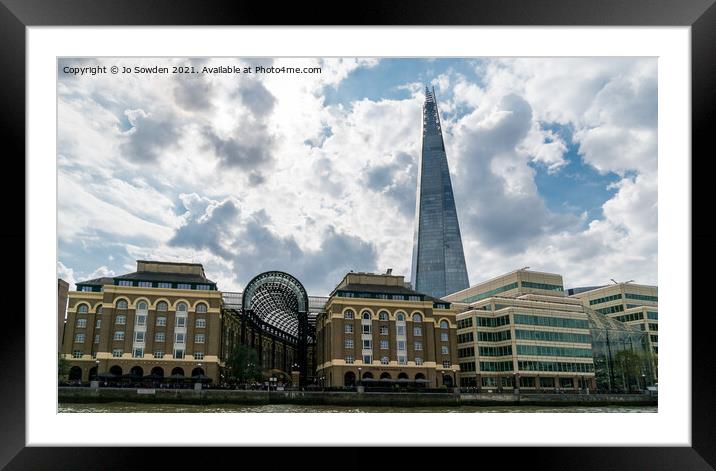 View from the Thames Framed Mounted Print by Jo Sowden