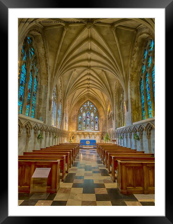 Inside the Cathedral Framed Mounted Print by Jo Sowden