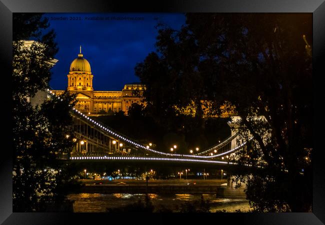 Budapest at Night Framed Print by Jo Sowden