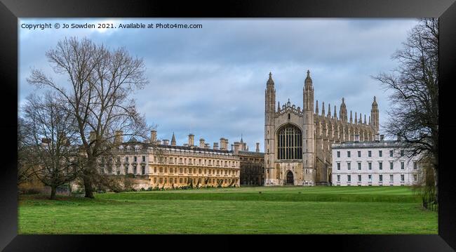 Kings College, Cambridge Framed Print by Jo Sowden