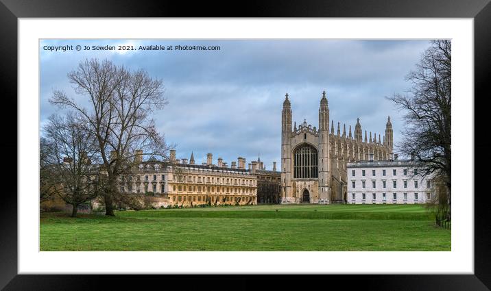 Kings College, Cambridge Framed Mounted Print by Jo Sowden