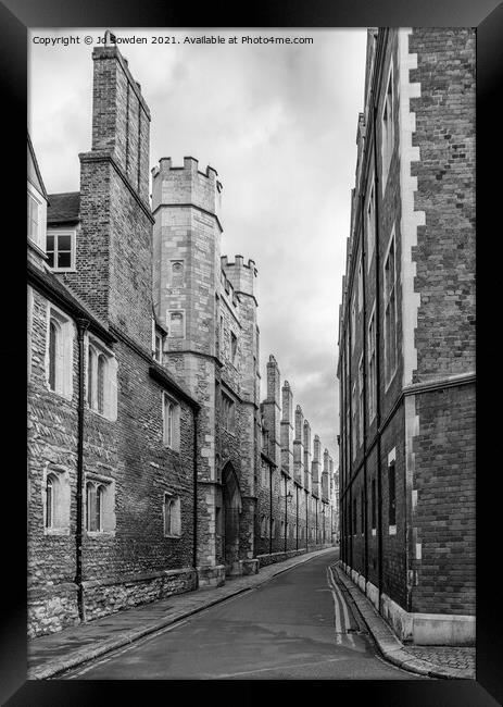 Back of the Trinity college in Cambridge, UK Framed Print by Jo Sowden
