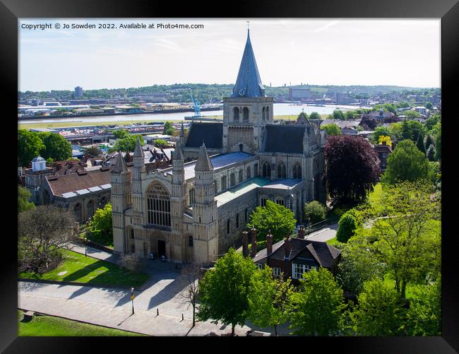 Rochester Cathedral Framed Print by Jo Sowden