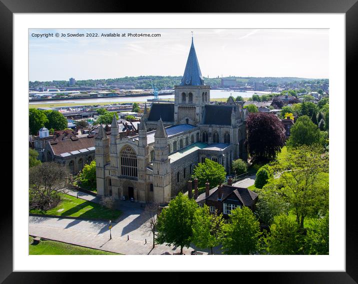 Rochester Cathedral Framed Mounted Print by Jo Sowden