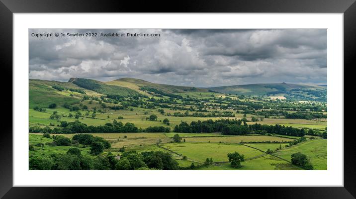 The Great Ridge, the Peak District Framed Mounted Print by Jo Sowden