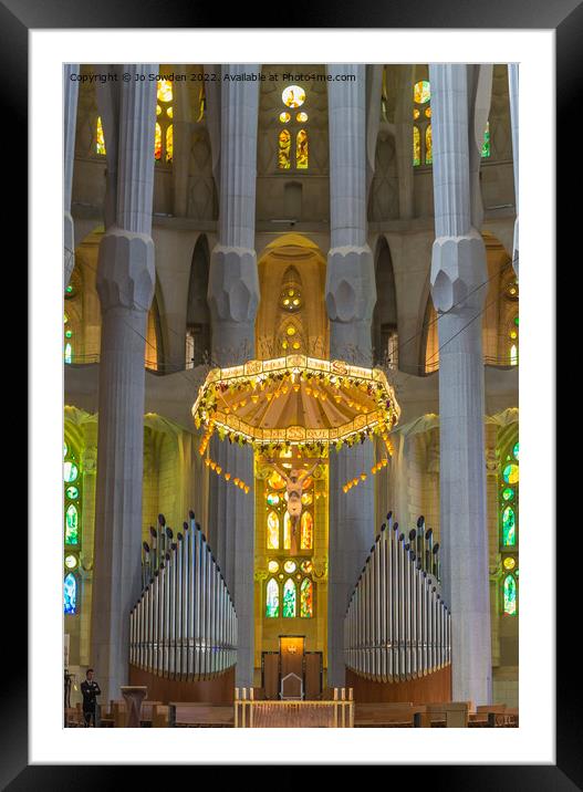 Inside the Sagrada Família Framed Mounted Print by Jo Sowden