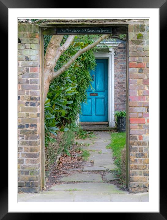 Cottage, Hampstead Grove, London Framed Mounted Print by Jo Sowden