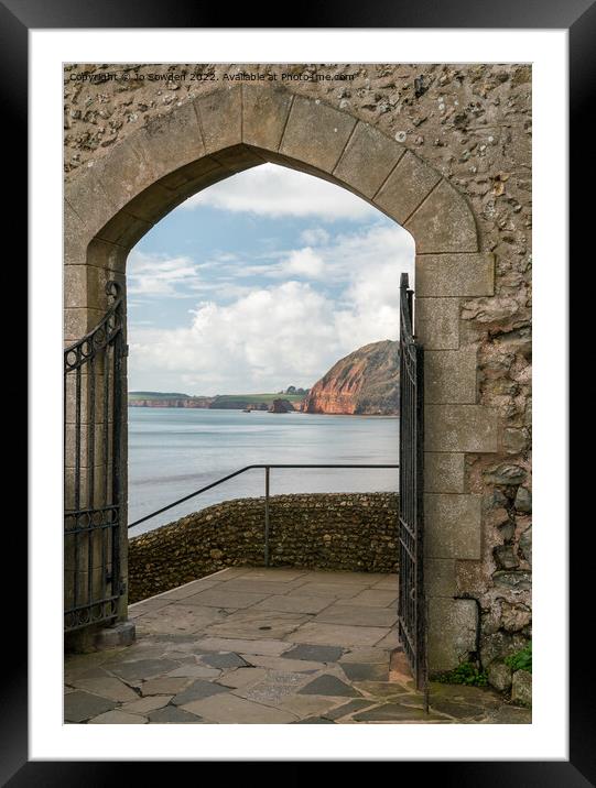 Through the Arch, Sidmouth Framed Mounted Print by Jo Sowden