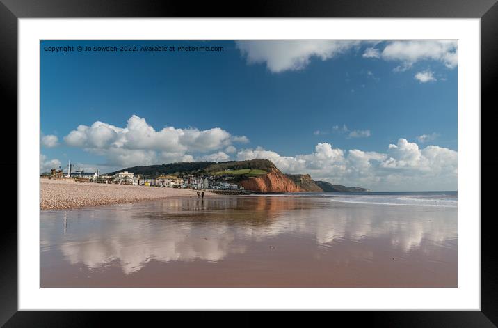 Reflections in the Sand Framed Mounted Print by Jo Sowden