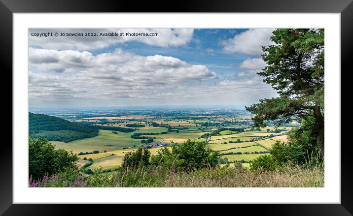 View from Sutton Bank Framed Mounted Print by Jo Sowden
