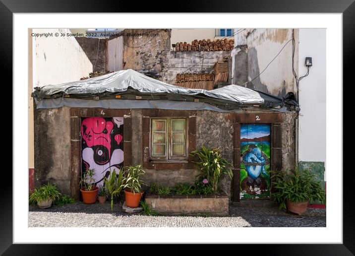 Street Art, Funchal. Madeira Framed Mounted Print by Jo Sowden