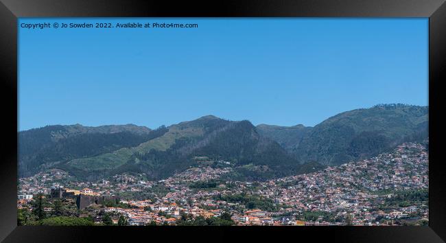 Funchal View Framed Print by Jo Sowden