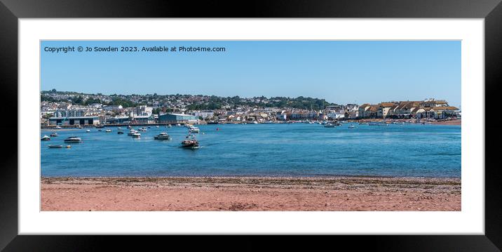 Teignmouth Estuary Framed Mounted Print by Jo Sowden