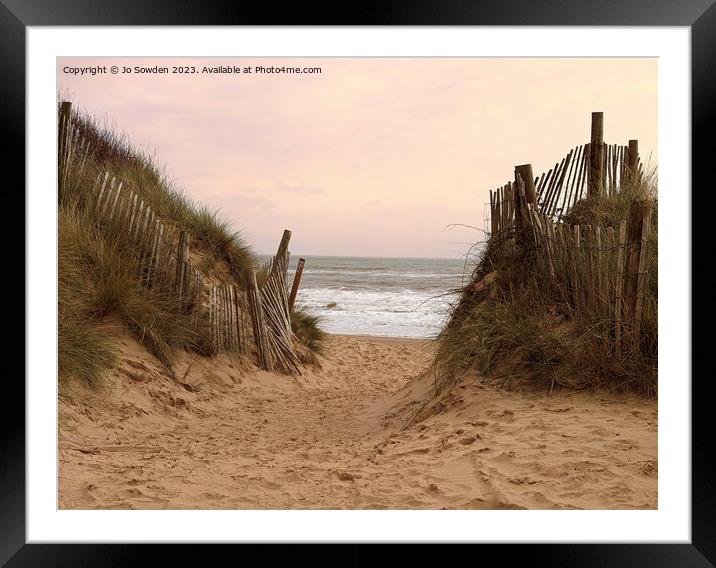 Dawlish Warren at dawn Framed Mounted Print by Jo Sowden