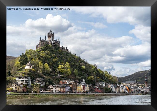 The  Reichsburg Castle In Cochem Framed Print by Jo Sowden