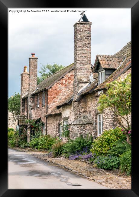 Bossington Village, Somerset Framed Print by Jo Sowden