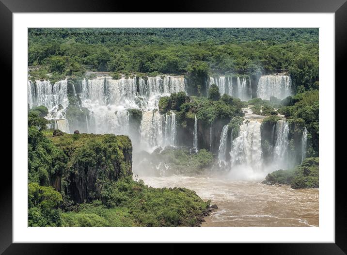 Amazing  Iguazu Falls Framed Mounted Print by Jo Sowden