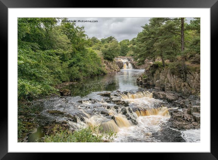 Low Force Waterfall, Teesdale Framed Mounted Print by Jo Sowden