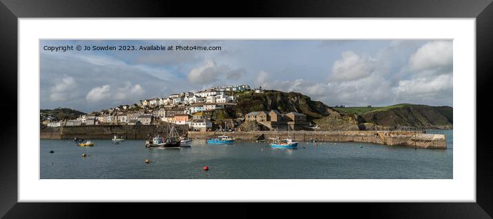 Mevagissey Harbour Framed Mounted Print by Jo Sowden