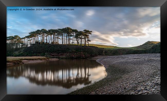 Early Morning in Budleigh Salterton Framed Print by Jo Sowden