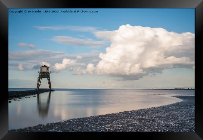 Dovercourt Evening Reflections Framed Print by Jo Sowden