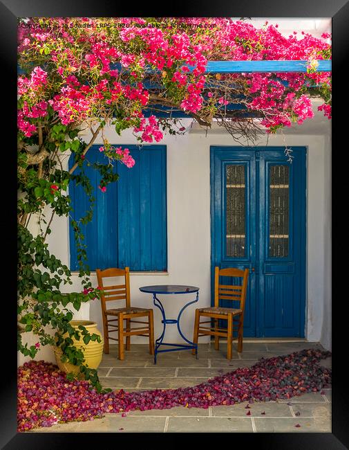 Traditional Greek House, Sifnos Framed Print by Jo Sowden