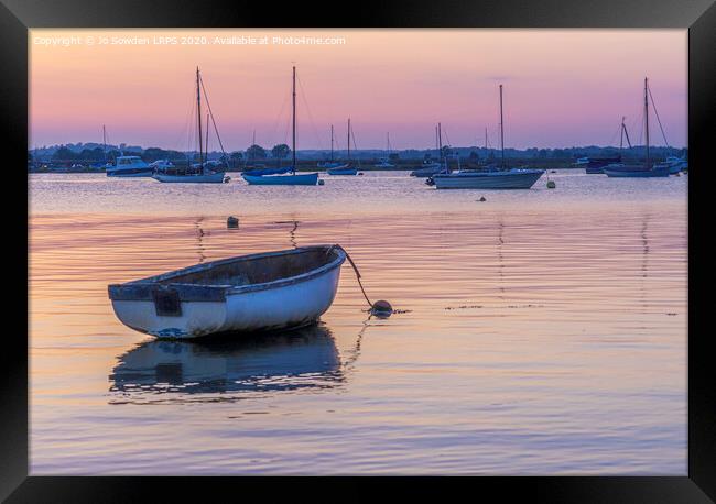 Sunset in West Mersea Framed Print by Jo Sowden