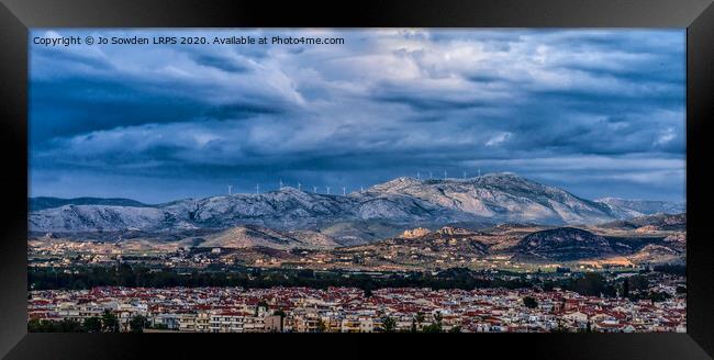 Storm approaching, Nafplio Greece Framed Print by Jo Sowden