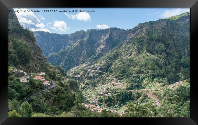 Nuns Valley, Madeira Framed Print by Jo Sowden