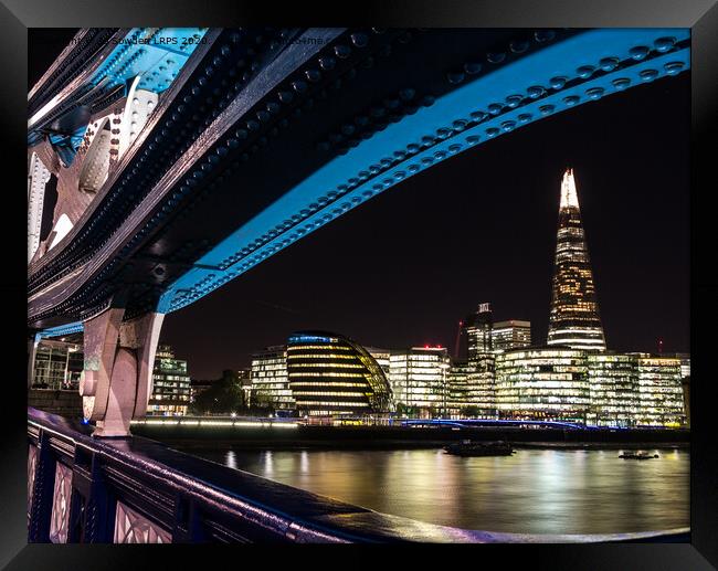 The Shard, From Tower Bridge. Framed Print by Jo Sowden