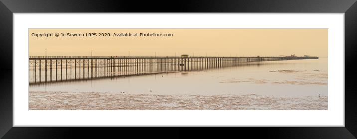 Southend Pier at Sunset Framed Mounted Print by Jo Sowden