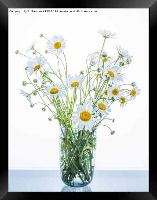 Vase of Daisies Framed Print by Jo Sowden