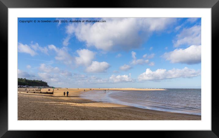 Wells Beach Norfolk Framed Mounted Print by Jo Sowden