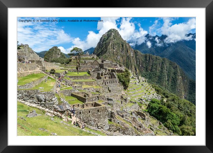 Majestic Machu Picchu Adventure Framed Mounted Print by Jo Sowden