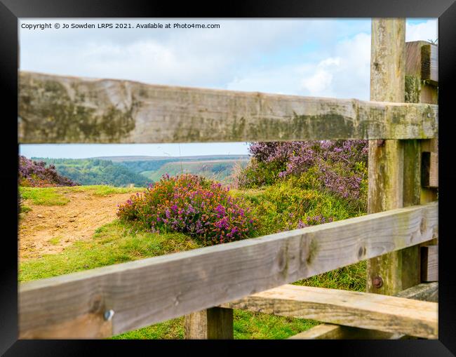 A walk on the North York Moors Framed Print by Jo Sowden