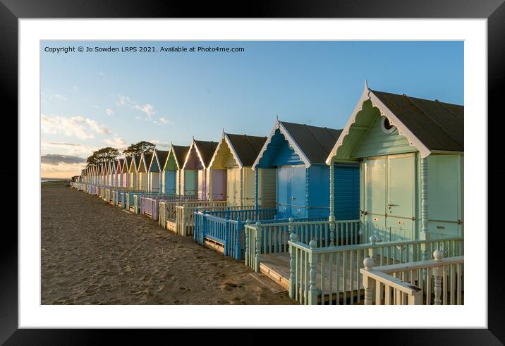 Beachuts as Sunset Framed Mounted Print by Jo Sowden
