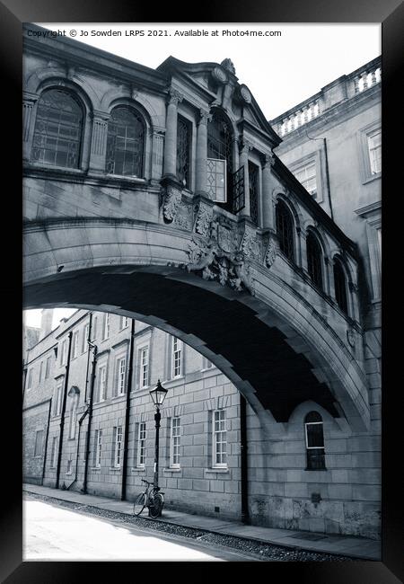 Bridge of Sighs, Oxford Framed Print by Jo Sowden
