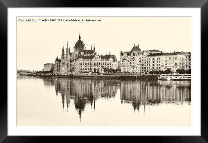 Budapest Reflections Framed Mounted Print by Jo Sowden