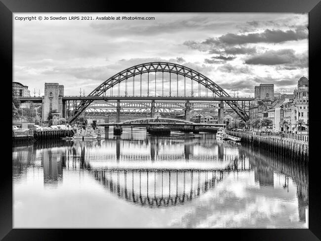 Newcastle Upon Tyne Reflections Framed Print by Jo Sowden