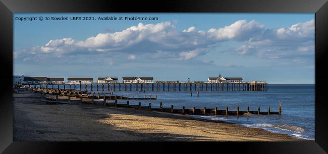 Southwold Pier Framed Print by Jo Sowden