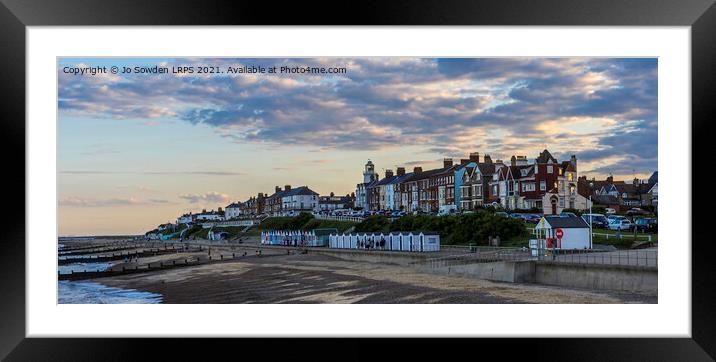 Sunset in Southwold Framed Mounted Print by Jo Sowden