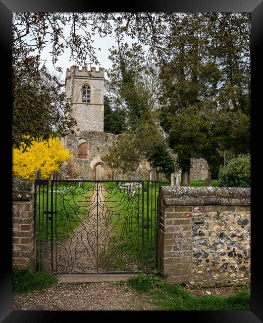 Ayot St Lawrence Church, Hertfordshire Framed Print by Jo Sowden