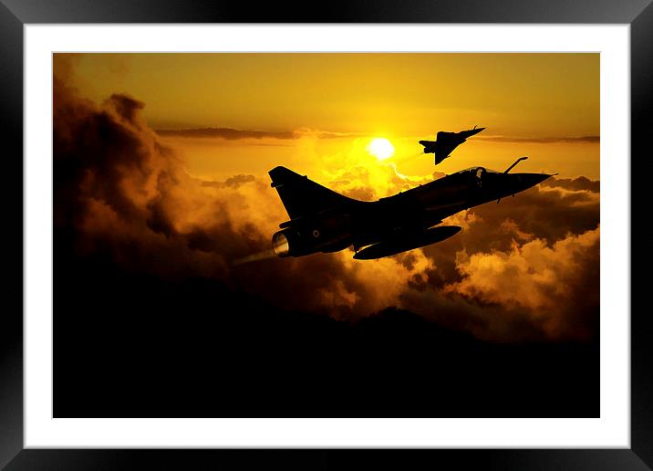  'Deux Mille' in to the night Framed Mounted Print by Peter Scheelen